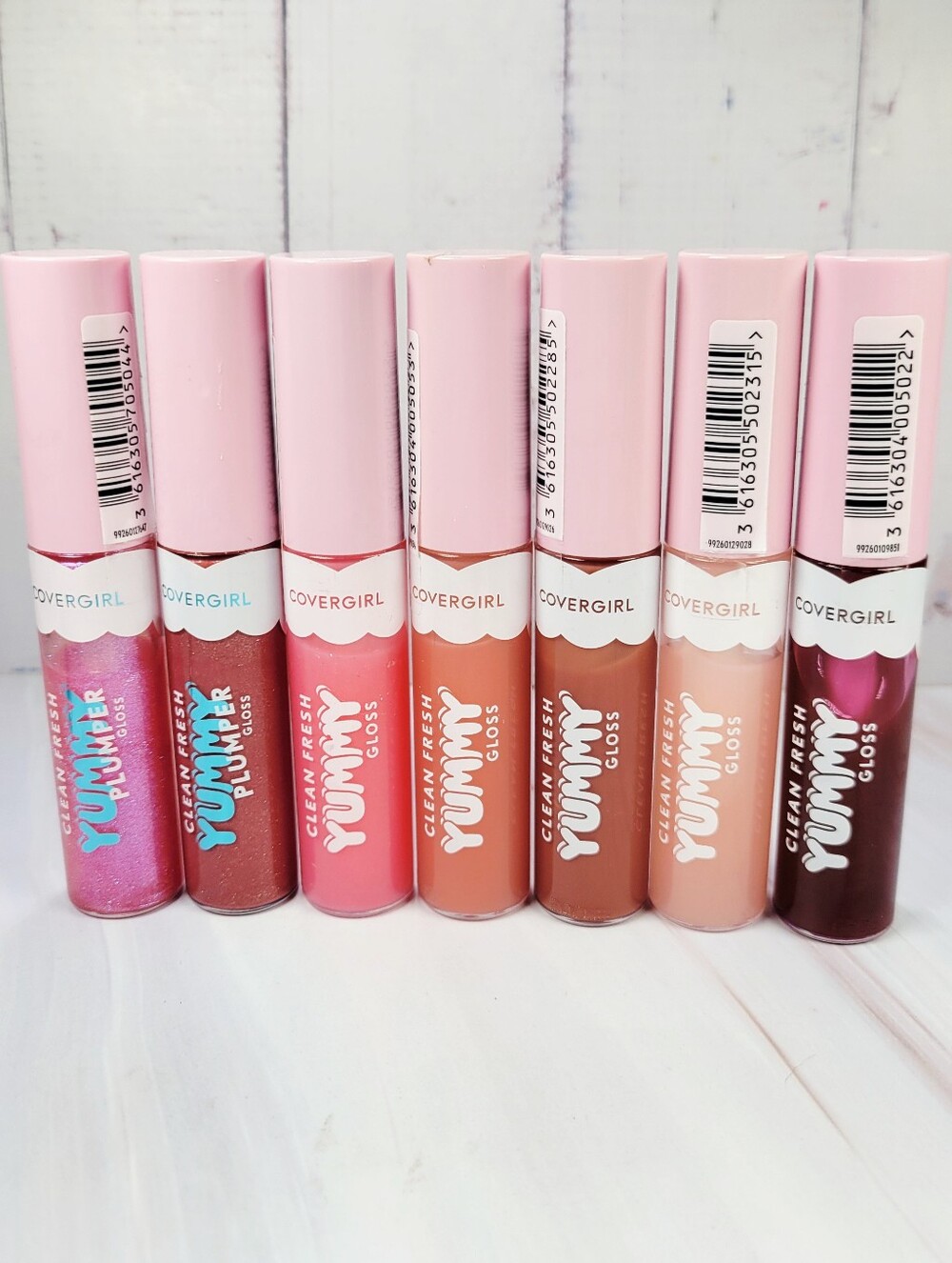 7 Piece CoverGirl Clean Fresh Yummy Gloss Lip Gloss Bundle NEW!